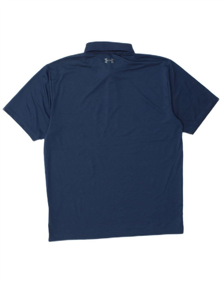 Męska koszulka polo UNDER ARMOUR Heat Gear, średni granatowy poliester