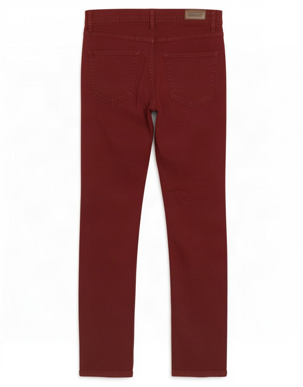 Męskie jeansy obcisłe Zara EU 38 Small W30 L30 Burgundowa bawełna