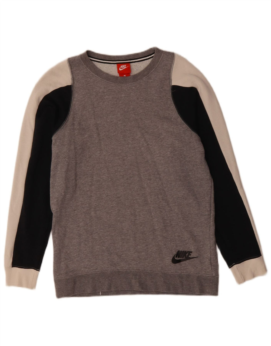 Męska bluza dresowa Nike XS, szara, bawełniana z blokami kolorów