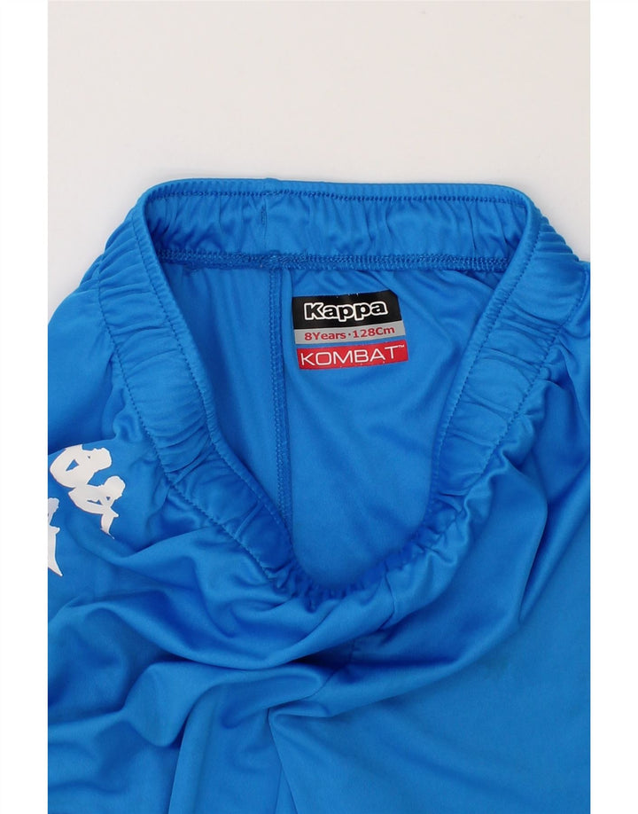 KAPPA Boys Graphic Sport Shorts 7-8 Years Blue Polyester Vintage Kappa and Second-Hand Kappa from Messina Hembry 