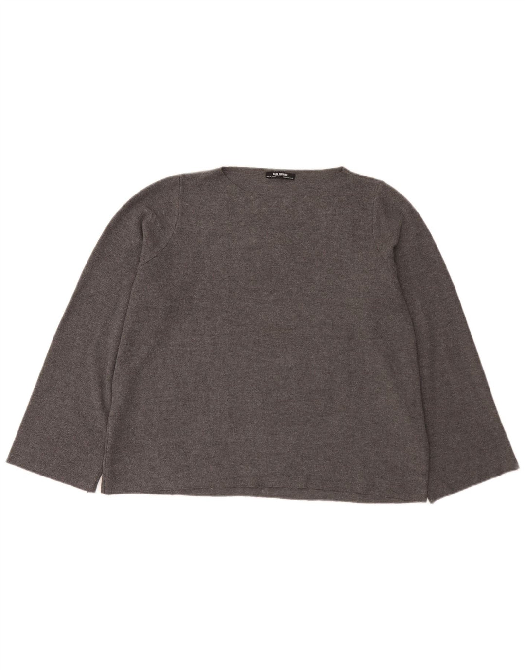 Damski top oversize z długim rękawem Zara UK 14, średni szary