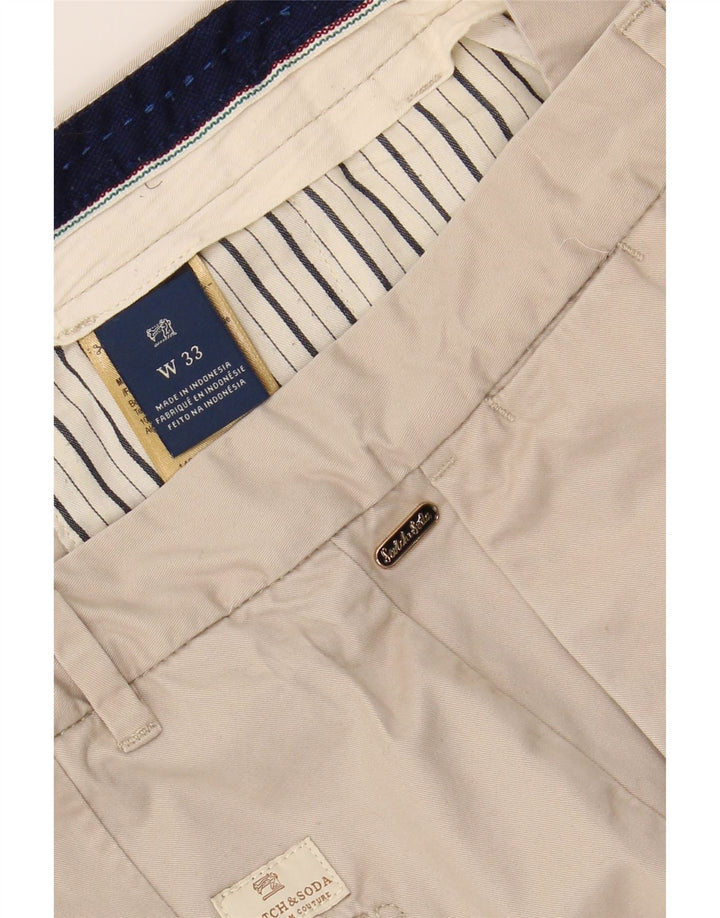 SCOTCH & SODA Mens Chino Shorts W33 Medium Beige Cotton Vintage Scotch & Soda and Second-Hand Scotch & Soda from Messina Hembry 