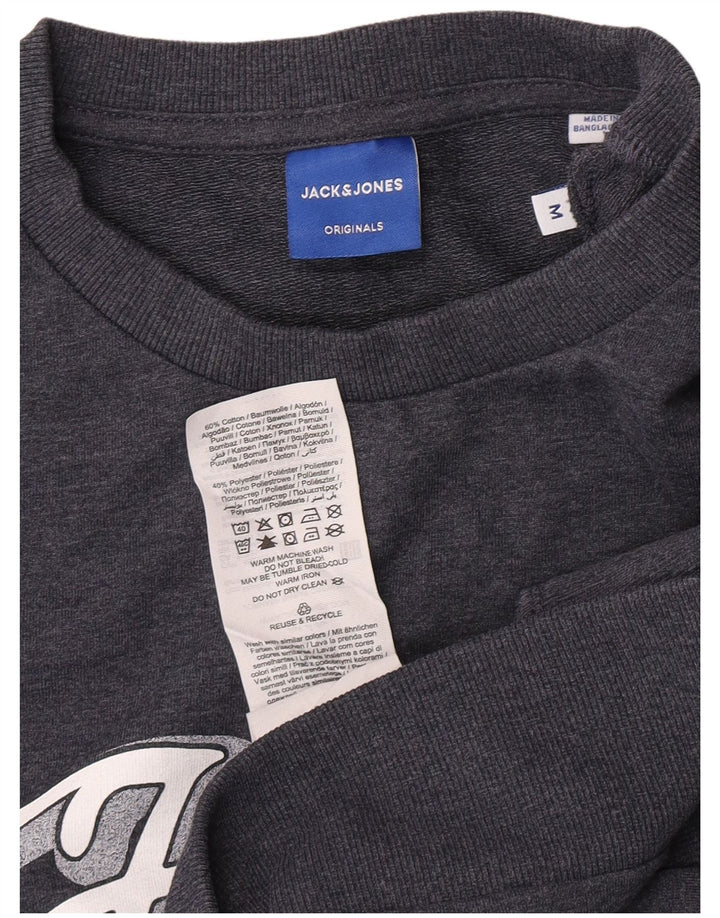 Męska bluza z grafiką Jack & Jones, bawełniana, w kolorze średniego błękitu