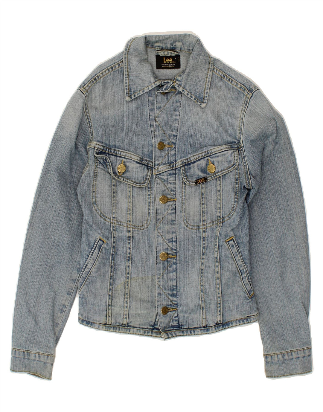 LEE Girls Denim Jacket 9-10 Years Large Blue Cotton Vintage Lee and Second-Hand Lee from Messina Hembry 