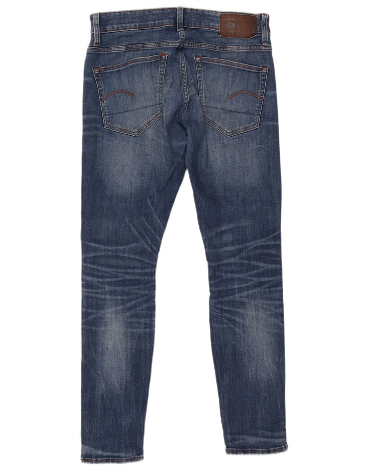 Damskie jeansy G-Star 3301 Super Slim W32 L30 Niebieska bawełna