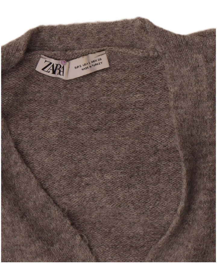 Sweter damski Zara Crop Cardigan UK 8 Small Grey