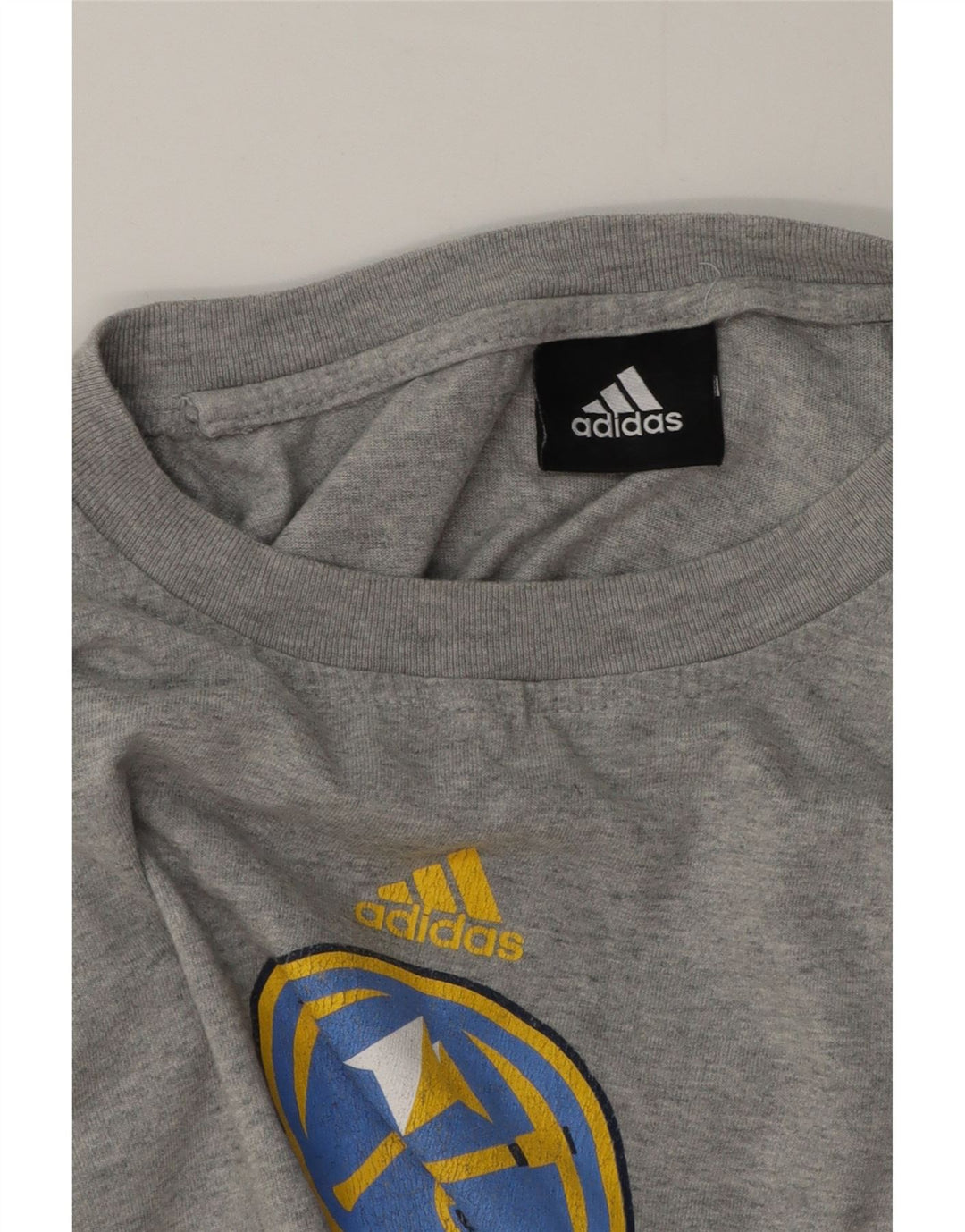 Adidas Męskie Denver Nuggets Graphic Top z długim rękawem, średnioszary, nakrapiany
