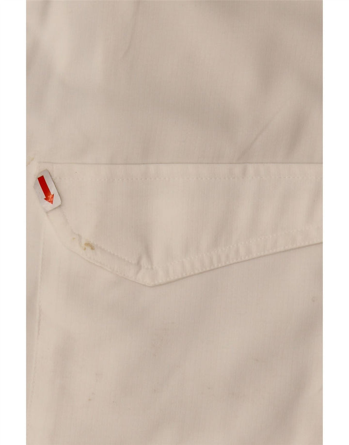 EDDIE BAUER Męska koszula z krótkim rękawem XL, biały poliester