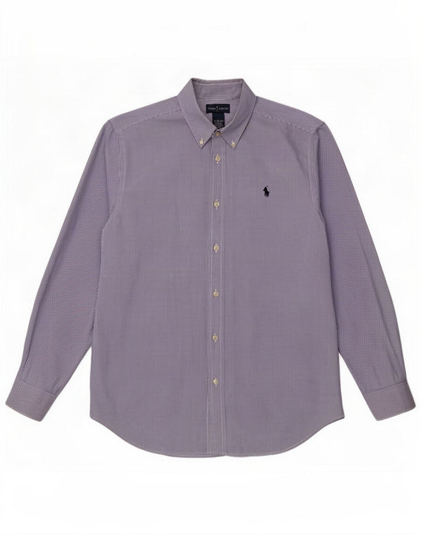 Koszula chłopięca Ralph Lauren 15-16 lat XL, niebieska w prążki, bawełniana