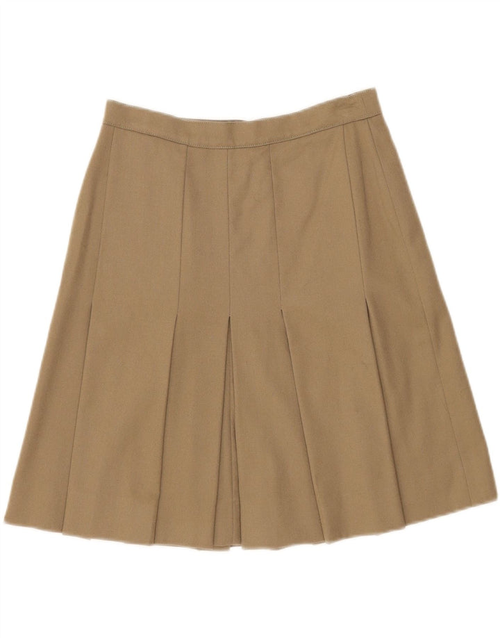 Vintage damska plisowana spódnica W26 Small Khaki
