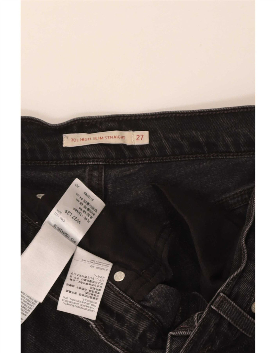 Męskie spodenki jeansowe Levi's W27 XS, czarne, bawełniane