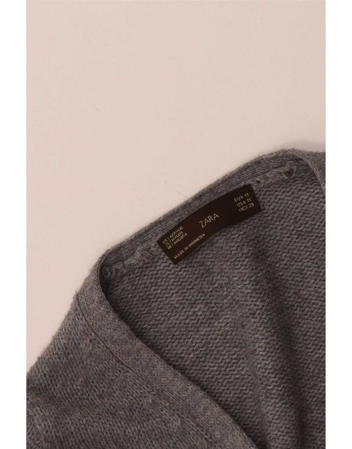 Sweter damski Zara UK 12, średni szary, nakrapiany akryl