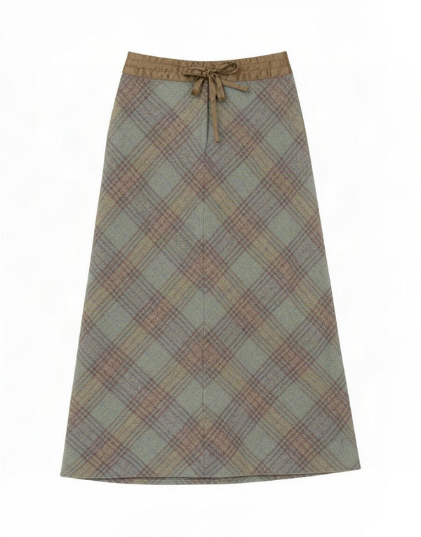 Spódnica damska Maxi Boden UK 10 Small W27 w zieloną kratkę