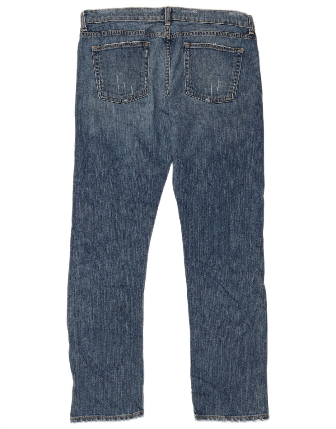 J. CREW Damskie proste dżinsy US 10 duże W34 L29 niebieskie