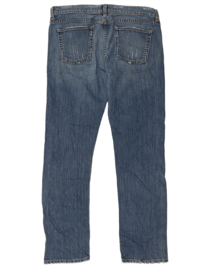 J. CREW Damskie proste dżinsy US 10 duże W34 L29 niebieskie