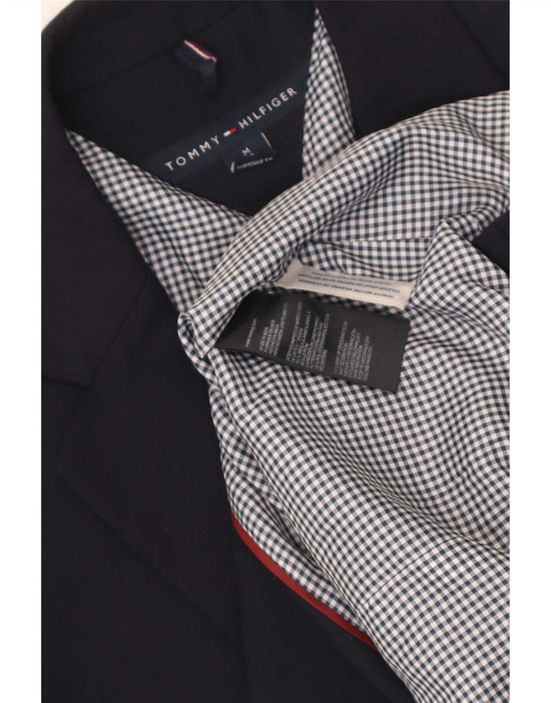 Męska marynarka zapinana na 2 guziki Tommy Hilfiger UK 38 Średni granatowy wełniany