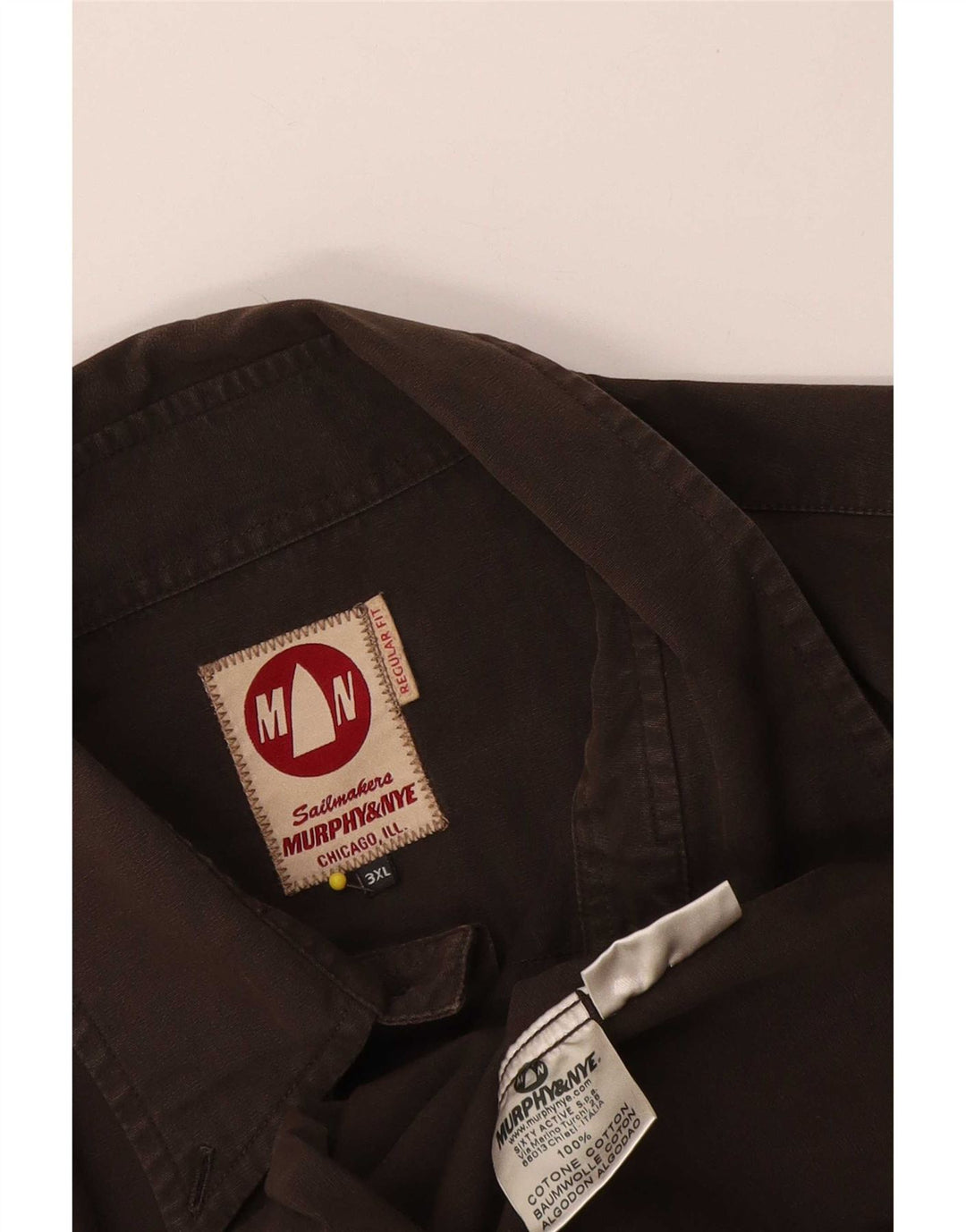 Koszula męska Sailmakers o regularnym kroju Murphy & Nye, 3XL, brązowa, bawełniana