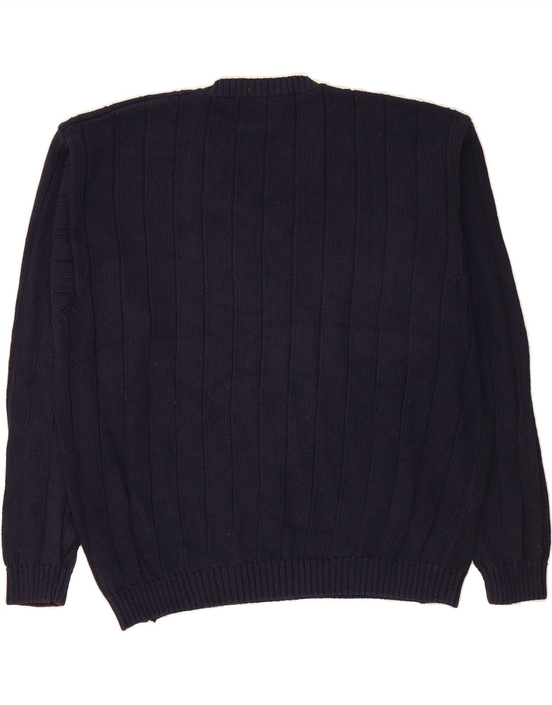 EDDIE BAUER Mens V-Neck Jumper Sweater 2XL Navy Blue Cotton Vintage Eddie Bauer and Second-Hand Eddie Bauer from Messina Hembry 