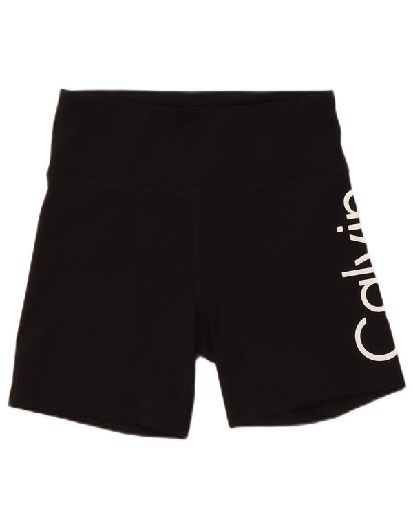 Damskie spodenki sportowe Calvin Klein Graphic UK 12, średni czarny poliester