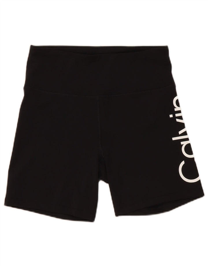 Damskie spodenki sportowe Calvin Klein Graphic UK 12, średni czarny poliester
