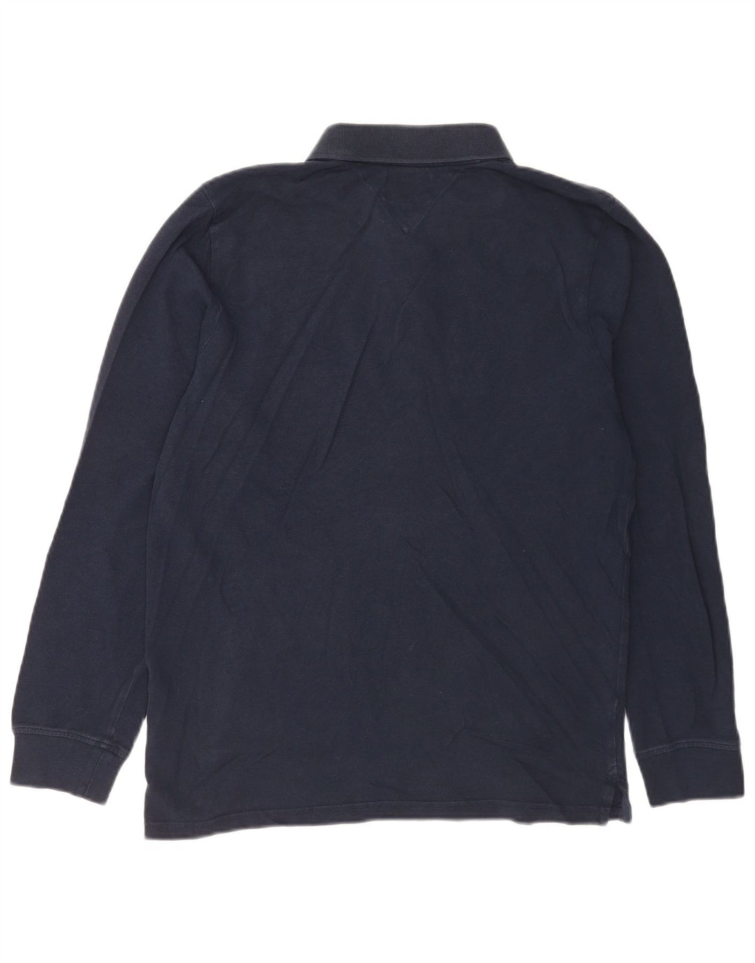 Męska koszulka polo Tommy Hilfiger z długim rękawem, średnia, granatowa, bawełniana