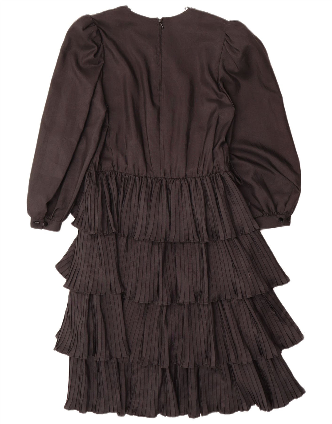 Warstwowa sukienka damska z długim rękawem VINTAGE EU 36, mała, czarna, z poliestru