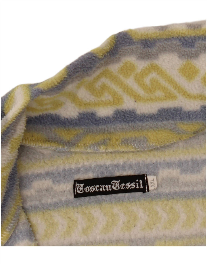 Damska kurtka polarowa Vintage UK 20 2XL Żółta geometryczna