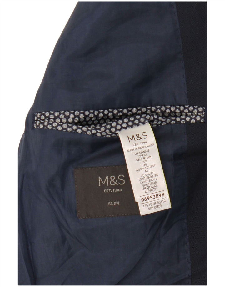 Marks & Spencer Męska marynarka zapinana na 2 guziki, UK 38, średni granat
