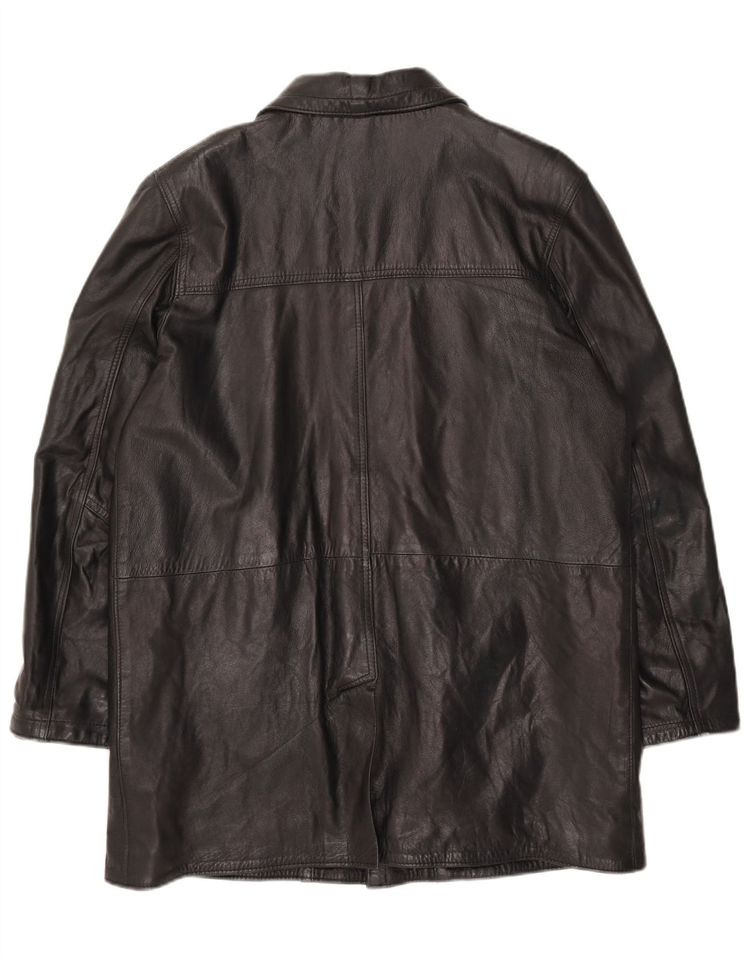 Vintage męska kurtka skórzana oversize UK 40 duża czarna skóra