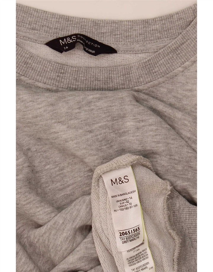 Damska bluza dresowa Marks & Spencer UK 14, duża, szara, bawełniana