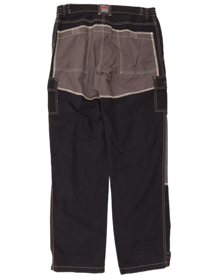 Męskie spodnie cargo Slam IT 50 Large W36 L34 Czarna bawełna z blokami kolorów