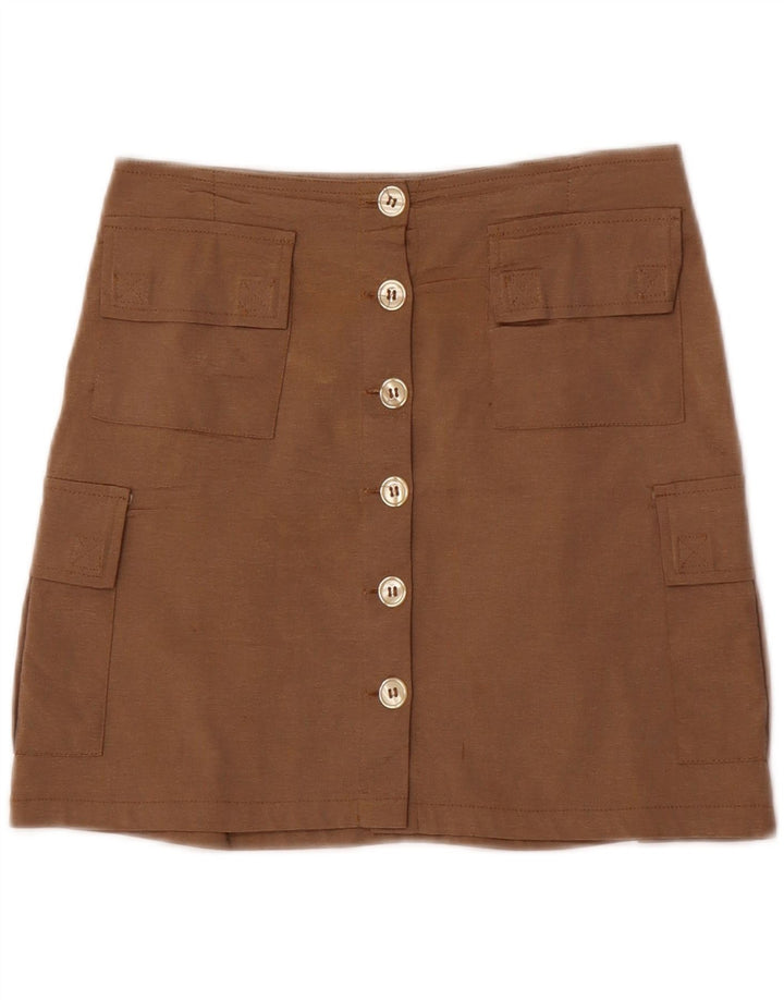 VINTAGE Womens Low Waist Mini Cargo Skirt W28 Medium  Brown Vintage Vintage and Second-Hand Vintage from Messina Hembry 