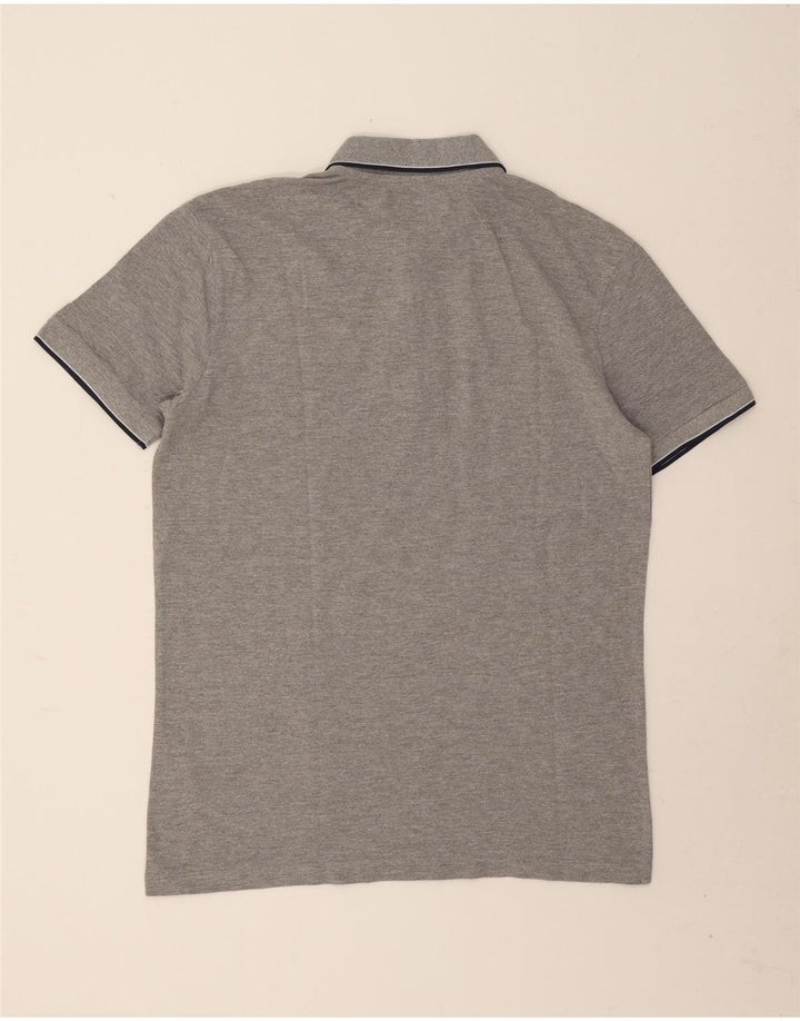 Męska koszulka polo Kappa 2XL Szara bawełna w plamki