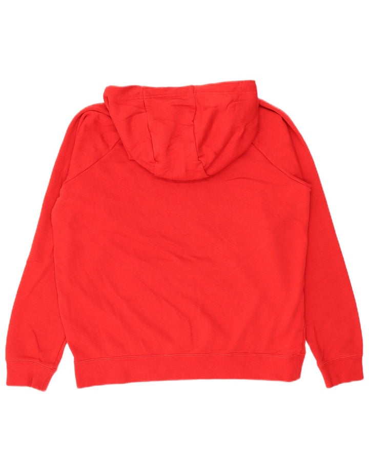Damski sweter oversize z kapturem Nike, UK 14, średni czerwony, bawełniany