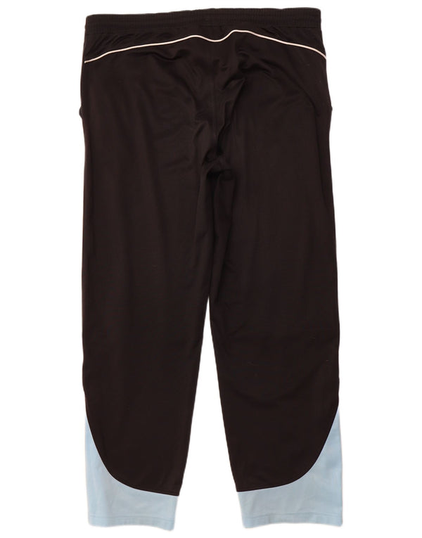 Męskie spodnie dresowe ADIDAS 2XL, czarny poliester z blokami kolorów