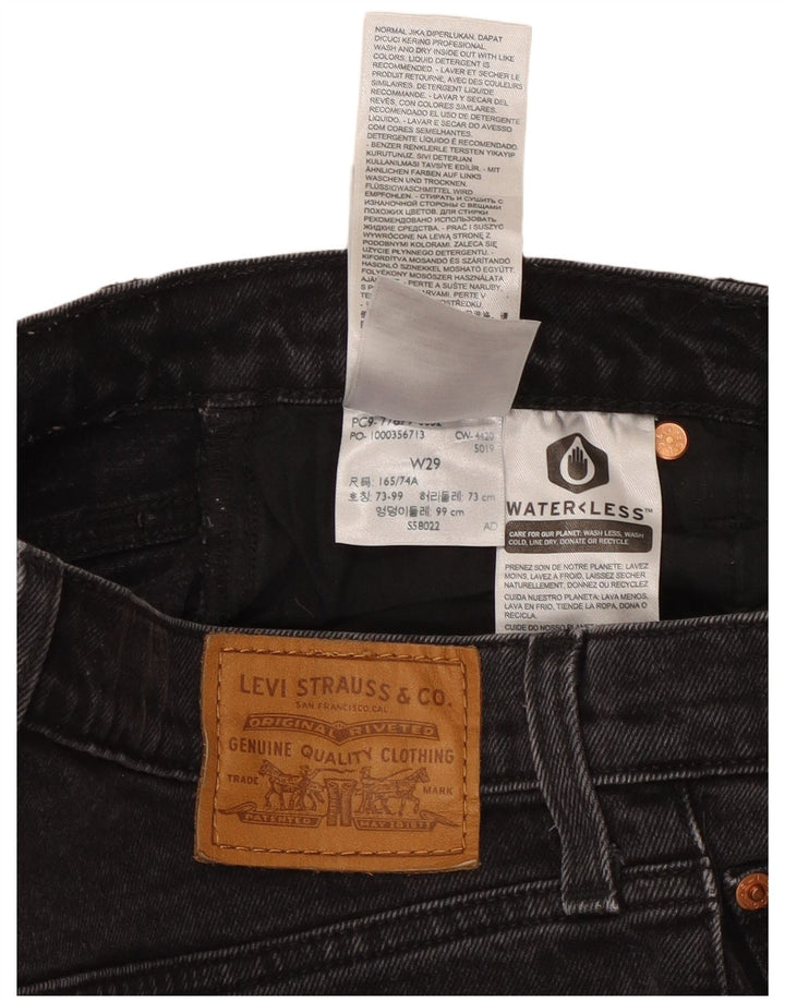 Damskie spodenki jeansowe Levi's W29 Średnia czarna bawełna