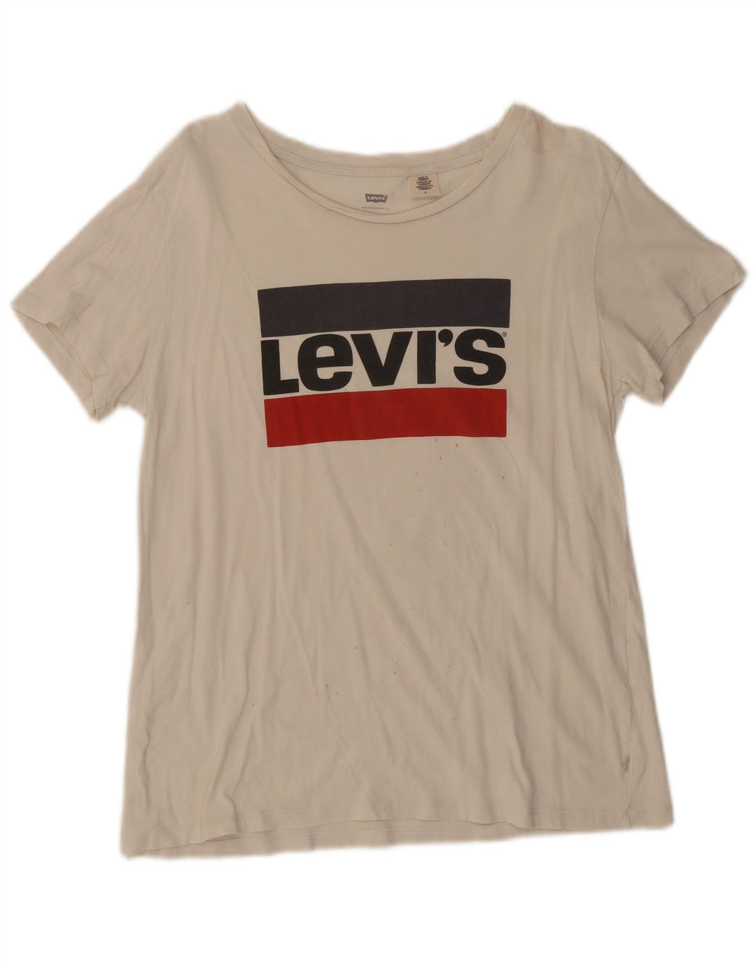 Damska koszulka z grafiką Levi's Top UK 14 Średnia biel