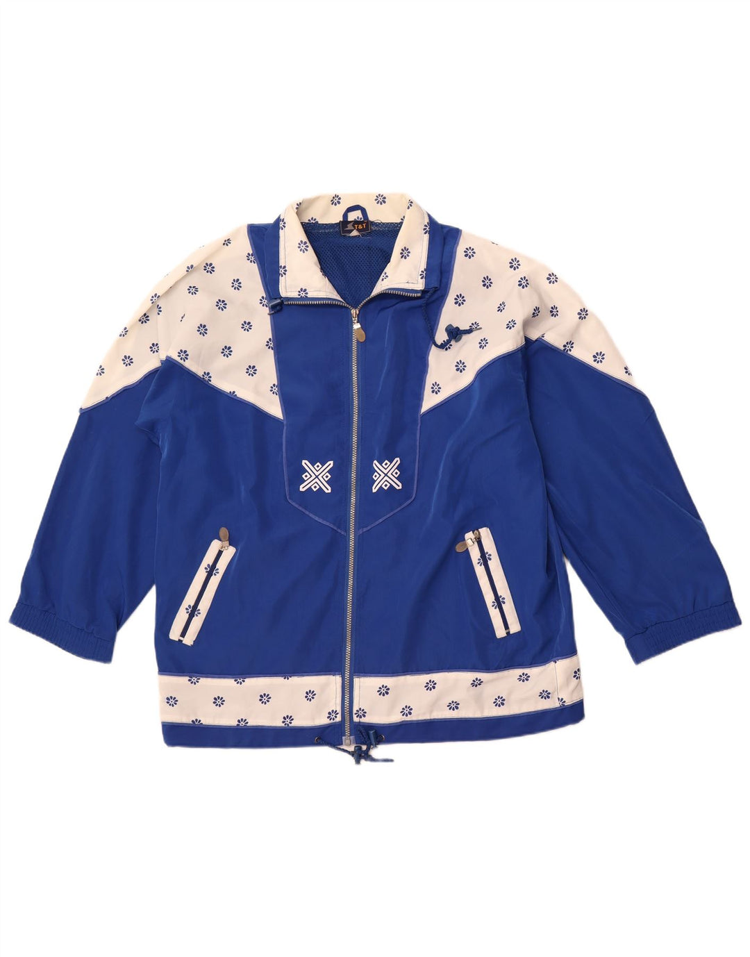 Damska kurtka dresowa VINTAGE 2XL w kolorze niebieskim, retro