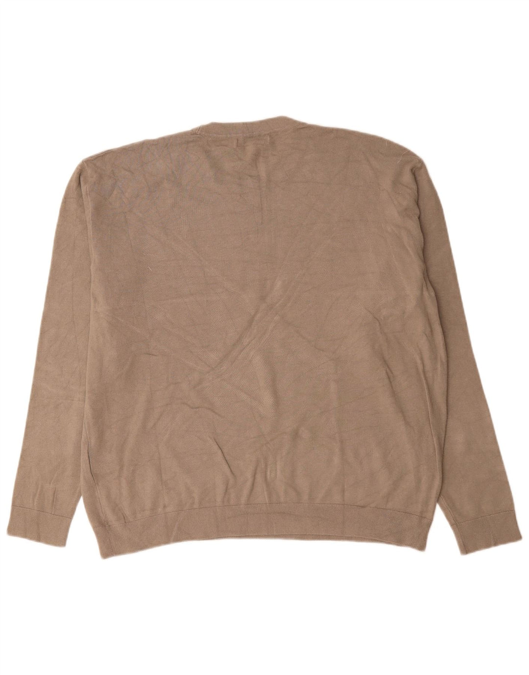Męski sweter z okrągłym dekoltem Zara XL, szara wiskoza