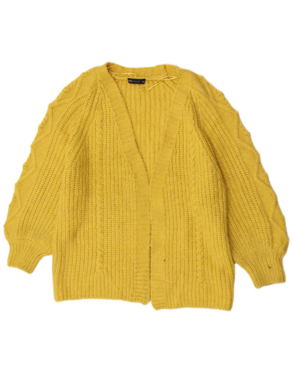 Marks & Spencer Damski sweter rozpinany UK 16, duży, żółty akryl