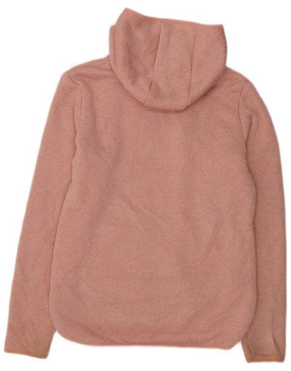 Roxy Womens Sherpa Zip Hoodie Sweater UK 16 Large Pink Polyester