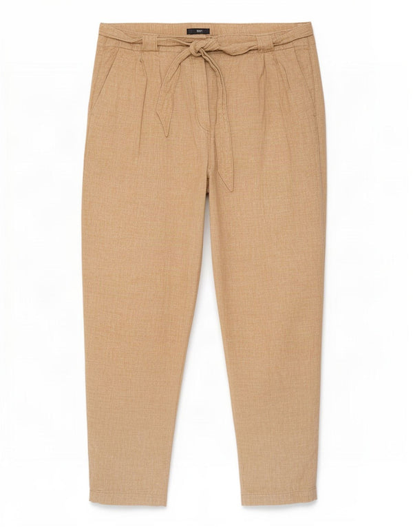 Spodnie Chino Marks & Spencer Damskie UK 18 XL W38 L29 Beżowe Lniane
