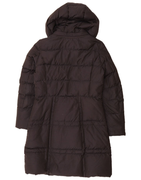 Geox Womens Hooded Padded Coat UK 12 Medium  Black Polyester