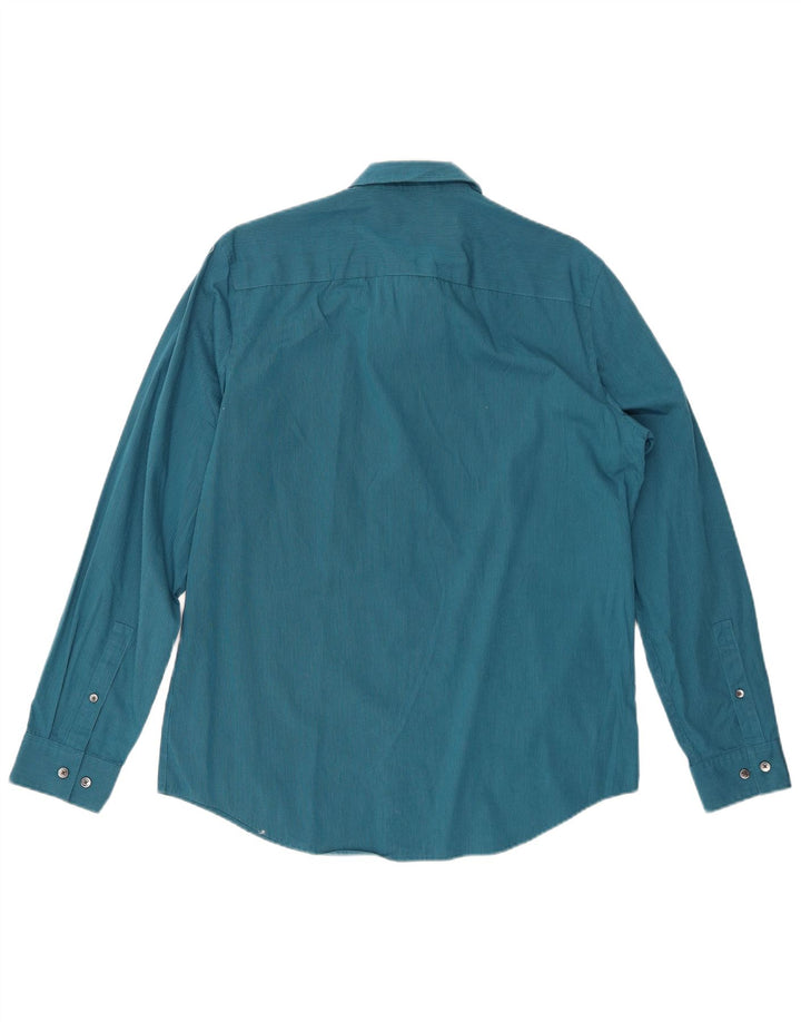 Koszula męska CALVIN KLEIN, bawełniana w średnie niebieskie prążki