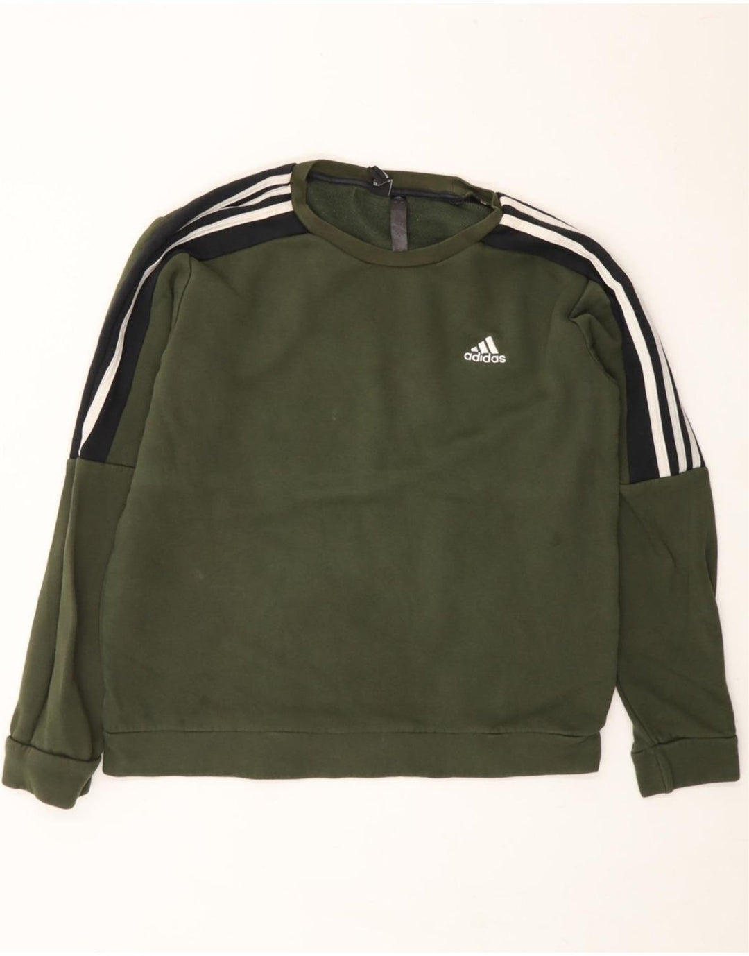 ADIDAS Mens Sweatshirt Jumper Small Khaki Cotton Vintage Adidas and Second-Hand Adidas from Messina Hembry 