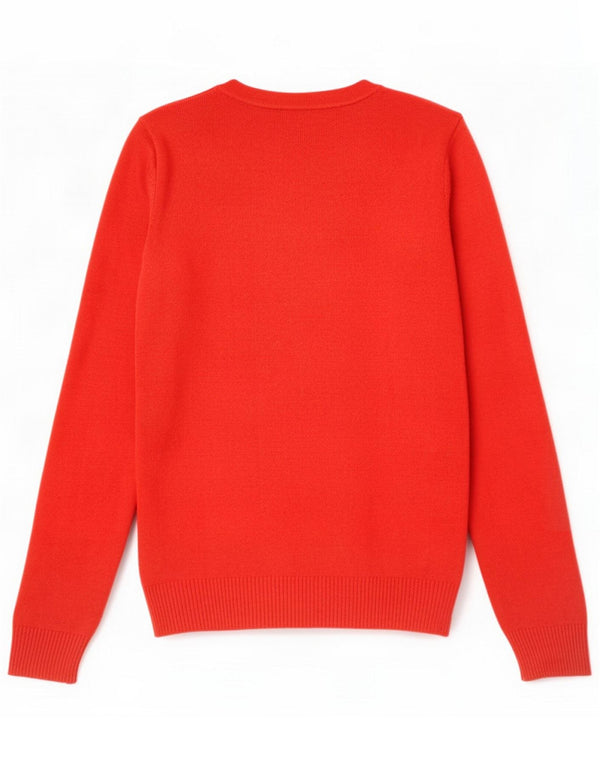 Damski sweter Calvin Klein Jeans z dekoltem w łódkę UK 12 Średni czerwony