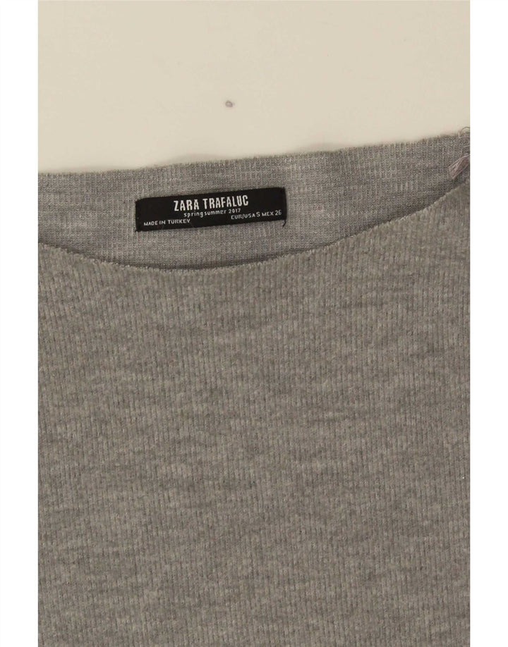Damska koszulka Zara Trafaluc Oversize z długim rękawem UK 10 Small Grey