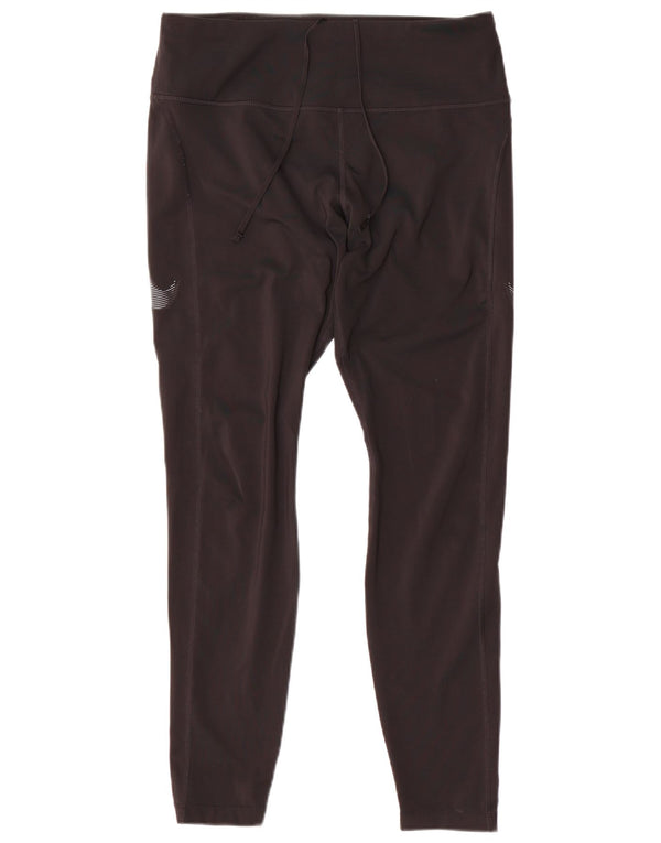 Damskie legginsy Nike Graphic UK 14, duże, czarne, poliestrowe