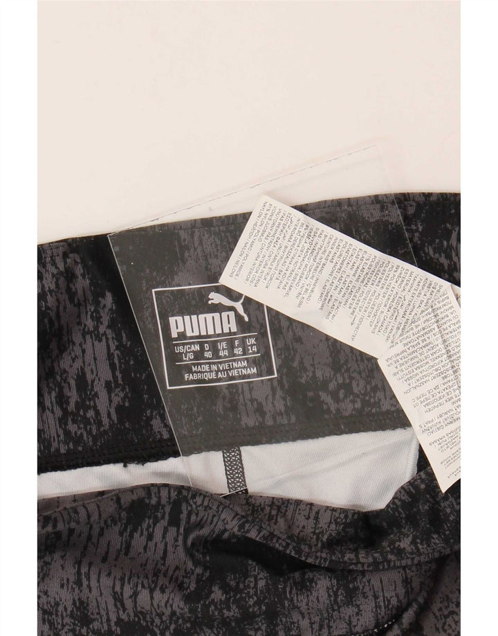 Legginsy damskie Puma UK 14, duże, czarne, poliestrowe