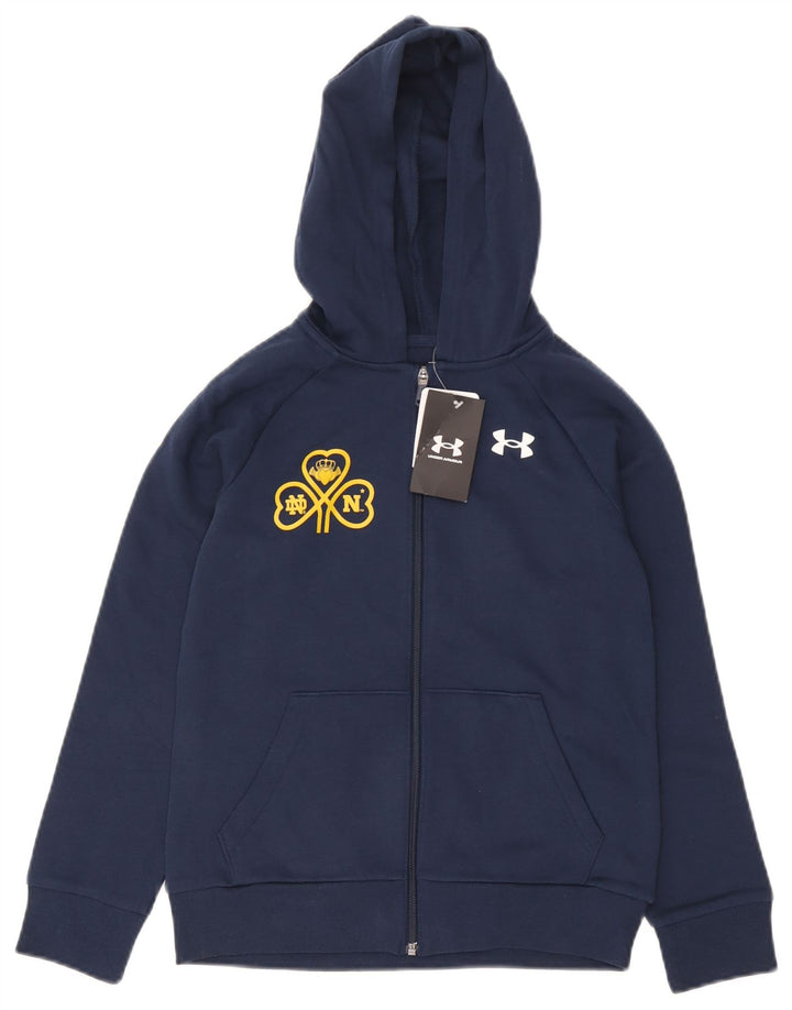 Chłopięcy sweter z kapturem i zamkiem Under Armour, 9-10 lat, średni granatowy